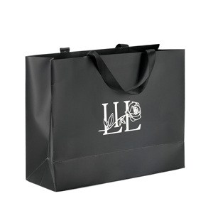 Bolsas de Papel Impresas con Logotipo Personalizado para Tiendas de Ropa y Calzado, Bolsas de Regalo de Cartón para Pequeñas Empresas - Product Image 1