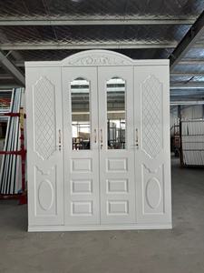 <span class=keywords><strong>Armadio</strong></span> Moderno in Metallo per Camera da Letto <span class=keywords><strong>con</strong></span> 4 <span class=keywords><strong>Ante</strong></span> a Battente in Acciaio, <span class=keywords><strong>Armadio</strong></span> Goffrato <span class=keywords><strong>con</strong></span> <span class=keywords><strong>Specchio</strong></span> - Product Image 4