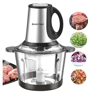 Silver Crest 3L Glass Bowl Grinder für Fleisch gemüse Electric Food Chopper Küchenmaschine