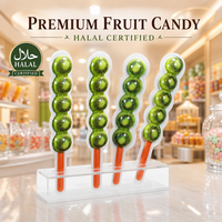 Vente en gros d'usine halal de bonbons en forme de globe oculaire assortis de fruits texture douce saveur fruitée sucre sucré OEM/ODM