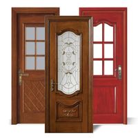 Portes intérieures en bois massif de luxe modernes de haute qualité, à panneau unique, pour appartement, chambre à coucher, ouverture manuelle, isolation acoustique