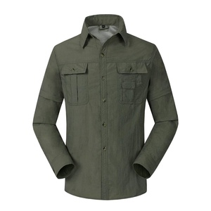 Camicia tattica da uomo ad asciugatura rapida camicia uniforme manica lunga rimovibile per escursionismo arrampicata caccia camicia manica staccabile - Product Image 3