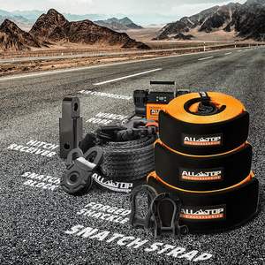 Hochfestes Abschlepp gurt Auto anhänger Bergungs seil mit verstärkten Augen schlaufen OEM/ODM Offroad Fahrzeug Abschlepp gurt - Product Image 5