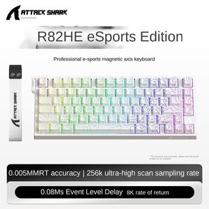 Keyboard Gaming Mekanik Attack Shark R82HE Magnetic Axis Material ABS Kontur Sisi Terukir Kabel RGB Antarmuka PS/2 Elektrik - Product Image 4