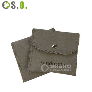 Shero Fabrica Bolsitas de Microfibra de Alta Calidad con Botón y Logotipo Personalizado para Regalos de Joyería con Diseño - Product Image 5