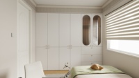 Système de dressing moderne pour chambre à coucher, armoire modulaire d'angle en bois sur mesure avec tiroirs pour vêtements