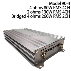 Tốt Nhất 12V Xe Điện Amp 4 Kênh <span class=keywords><strong>AB</strong></span> Xe Loa Siêu Trầm Khuếch Đại Rms 130W * 4 <span class=keywords><strong>2</strong></span> Ohms Âm Bass Mạnh Mẽ Woofer Xe Loa Khuếch Đại - Product Image 2