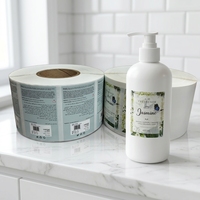 Étiquette cosmétique adhésive personnalisée, imperméable, résistante aux rayures, autocollant en PET pour pot ou bouteille cosmétique