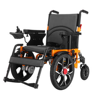 Silla de ruedas eléctrica portátil médica de alta calidad para exteriores, silla de ruedas de acero plegable ajustable en altura para ancianos para discapacitados - Product Image 1