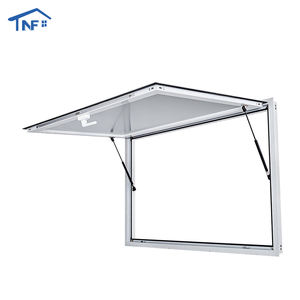 Modern avustralya katlanır dikey Bar restoran itme Flip pencere alüminyum alaşım çerçeve gaz payandası paslanmaz çelik ekran mutfak - Product Image 2