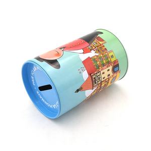 사용자 정의 돈 주석 상자 동전 저축 깡통 둥근 돼지 저금통 승화 돼지 저금통 금속 돼지 저금통 돈 저축 상자 - Product Image 3