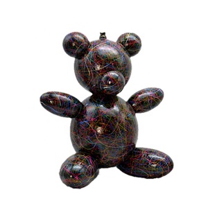 Escultura de <span class=keywords><strong>Perro</strong></span> Globo Inflable Personalizada de Jeff <span class=keywords><strong>Koons</strong></span>, Estatua de Bearbrick de Fibra de Vidrio Epoxi para Decoración de Mesa - Product Image 2