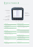 EASTSONG ES600E-E4/E3 Meter Daya Multifungsi Tiga Fasa Kelas 0.5S Analisis Harmonik RS485 Modbus RTU Meter Panel LCD IP65