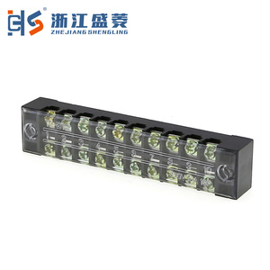 Czls TB-1510 cố định khối thiết bị đầu cuối TB loạt 15A/10P Đồng 21-30 AWG công nghiệp kép Hàng vít thiết bị đầu cuối dải bao phủ - Product Image 1