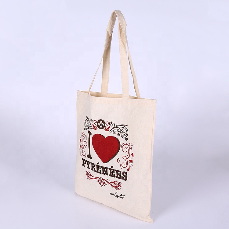 Wholesale Printed women shopping custom tote bag cotton canvas