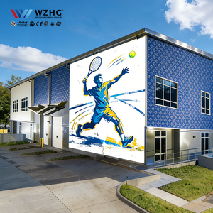 Pista de Tenis de Acero Galvanizado Innovadora sin Columnas PEB para Escuelas de Entrenamiento - Product Image 2