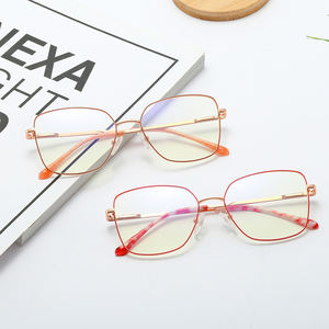 Bon marché <span class=keywords><strong>Prix</strong></span> lunettes <span class=keywords><strong>Blu</strong></span> <span class=keywords><strong>Ray</strong></span> Anti-lumière bleue lunettes monture de lunettes lunettes à monture métallique lunettes optiques - Product Image 1