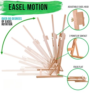 Caballete de estudio con Marco en H de madera para mesa, caballete de exhibición de pintura de haya ajustable, soporte de mesa resistente portátil, soporte para almohadilla de dibujo - Product Image 3