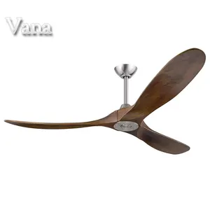 China Plafond Ventilator Goedkope Verzending 60 Inch Moderne Luxe Indoor Vintage Houten Blade Plafond Fans Zonder Verlichting 2020