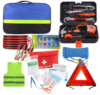 Kit d'assistance routière d'urgence automobile, trousse de premiers soins, kit de démarrage d'urgence, sac à outils portable