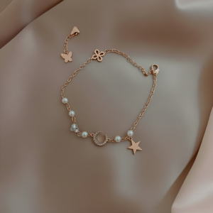 Vendita calda stile coreano bracciali con perline eleganti a forma di stella polsino per donne e ragazze di tendenza all'ingrosso - Product Image 2