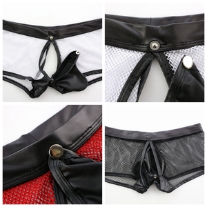 Cx516 tissu à mailles tendues pour hommes <span class=keywords><strong>Sexy</strong></span> Teen <span class=keywords><strong>Boys</strong></span> en maille transparente pantalon en cuir hommes Boxer sous-vêtements - Product Image 2