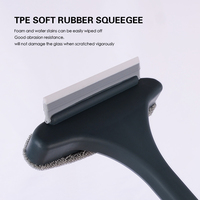 Alat Pembersih Plastik Pegangan Mudah 2-in-1 Sikat Jendela Ramah Lingkungan PP+PVC TPE Squeegee Multifungsi Dapat Dilepas