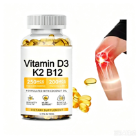 Complément alimentaire pour la santé osseuse et le soutien immunitaire, marque privée, 10000 UI, multivitamines, calcium et vitamines D3, K2, B12, capsules molles