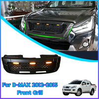 Grille en maille ABS noir mat avec éclairage LED, protection de pare-chocs avant pour D-MAX 2012-2015, accessoires extérieurs