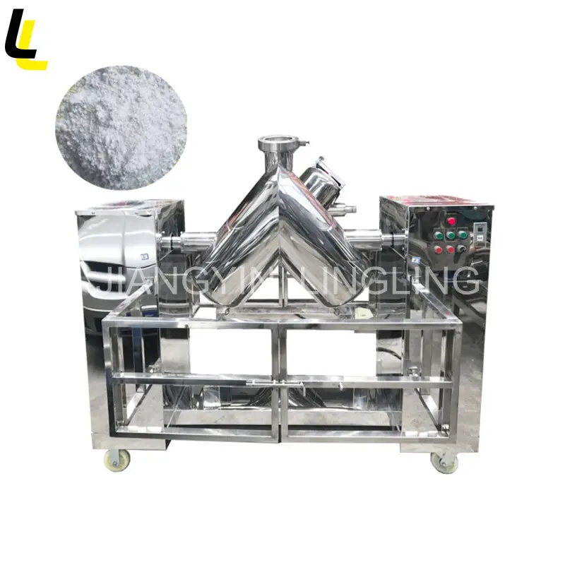 Máquina química de mezcla en V a la venta mezclador químico en forma de V mezclador industrial de polvo seco en forma de V para productos químicos