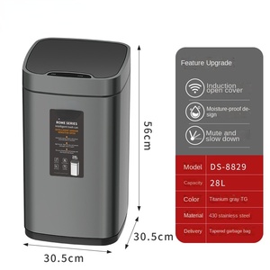 Fabricante Sala de estar Hogar Cocina de gran capacidad Baño Touchpad de pie Ecológico Desodorante prensado Tapa <span class=keywords><strong>Basura</strong></span> - Product Image 6