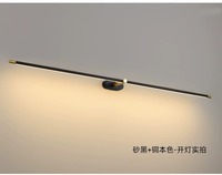 Luminaire LED linéaire doré minimaliste moderne pour miroir de salle de bain, armoire et lampe murale intérieure de salon