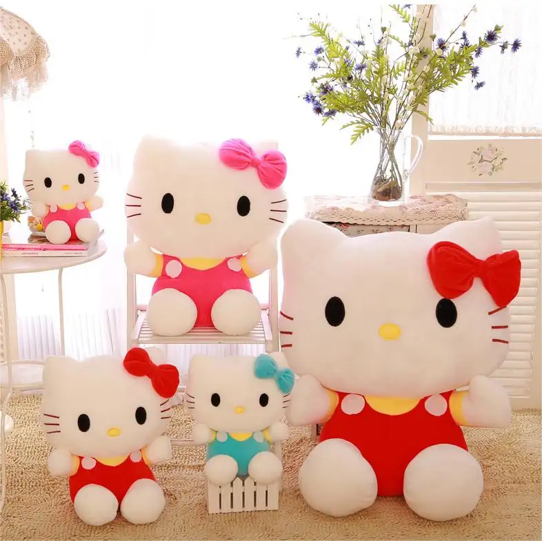 Groothandel Knuffel & Knuffel Dier Kitty Poppen Schattige Kitty Knuffels Kinderen En Meisjes Gooien Kussens Fancy Verjaardagscadeaus