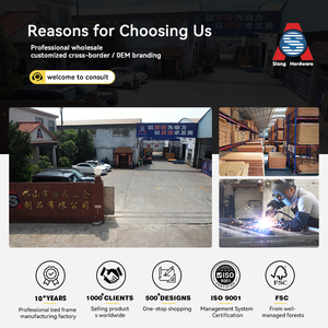 Nhà Khách Sạn Dễ Dàng Lắp Ráp Vua Pallet Khung Giường Dubai Nữ Hoàng Kích Thước Giường Khung Slat Vua Kích Thước Khung Giường Với Lưu Trữ - Product Image 6