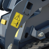 Mini-chargeuse compacte sur chenilles avec accessoires pour la construction agricole