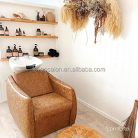 Chaise de shampoing rose Modern Luxe Wash Lounge pour salons de coiffure et meubles de salon de beauté