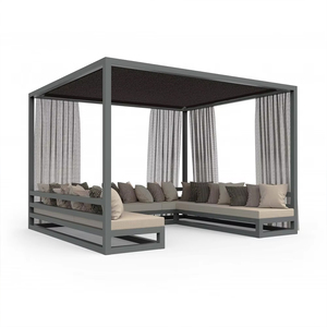 Canapé moderne <span class=keywords><strong>de</strong></span> <span class=keywords><strong>jardin</strong></span> à baldaquin Chaise <span class=keywords><strong>de</strong></span> plage imperméable Chaise <span class=keywords><strong>de</strong></span> repos <span class=keywords><strong>Auvent</strong></span> Ensemble <span class=keywords><strong>de</strong></span> mobilier d'extérieur Gazebo en aluminium Canapé-<span class=keywords><strong>lit</strong></span> <span class=keywords><strong>de</strong></span> vacances - Product Image 6
