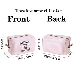 OEM ODM Custom <b>Large</b> Capacity Travel Cosmetic <b>Bag</b> Zipper <b>Gift</b> <b>Bags</b> Leopard Print Cotton Fabric Portable for <b>Christmas</b> <b>Gifts</b> - Product Image 4
