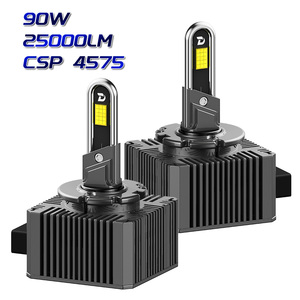 Phares LED D1S D2S D3S D4S avec tubes en cuivre en forme de U 90W, feux LED pour phares de voiture de la série D - Product Image 2