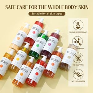 جل استحمام بحمض الكوجيك والكركم لتفتيح البشرة، غسول جسم مقشر ومبيض بعلامة تجارية خاصة - Product Image 6