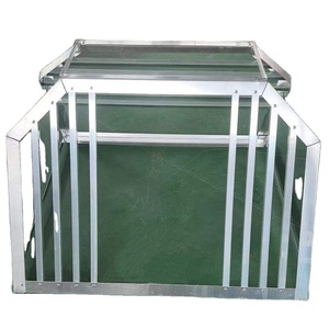 Caseta Premium de Aluminio para Perros Grandes con Puertas Dobles y Tablero Divisor para Exteriores y Viajes Cómodos con Mascotas - Product Image 1