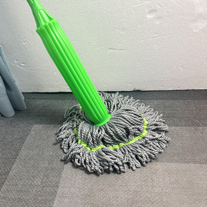 Spin Mop Cotton Round Green Self Wringing Household Cleaning Tool - Product Image 1