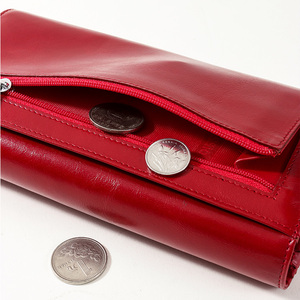 <span class=keywords><strong>Portafoglio</strong></span> Lungo da <span class=keywords><strong>Donna</strong></span> in Vera Pelle con Blocco RFID, Nuovo Design <span class=keywords><strong>Rosso</strong></span> Vintage, con Scomparti per Carte e Fermasoldi - Product Image 6