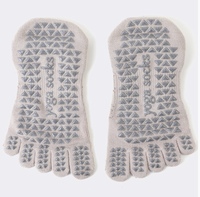 Vente chaude De Luxe Coton Femmes Fitness Ballet Yoga Sport Antidérapant Cheville Pilates Toe Grip Chaussettes Personnalisé