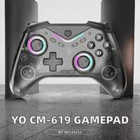 Controlador de juegos móvil inalámbrico, joystick con vibración, gamepad con interruptor, compatible con sistemas Steam, iOS y Android.
