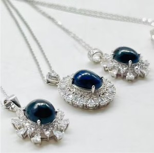 Opale australiano nero gemma alla rinfusa cristalli pendenti pietre con pendenti in argento 925 - Product Image 4