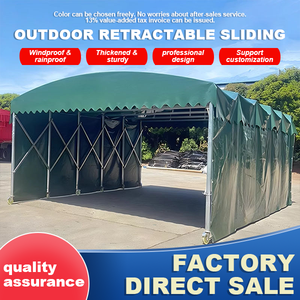 Carpa de <span class=keywords><strong>Techo</strong></span> Arqueado Deslizante Plegable de Color Personalizado, Estructura de Acero Galvanizado, Impermeable y Duradera para Garaje Comercial, Cochera o Cobertizo - Product Image 6