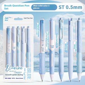 Kawaii Cute School Office <span class=keywords><strong>Gel</strong></span> Pen 0,5mm Tinta negra Bolígrafo <span class=keywords><strong>de</strong></span> plástico Papelería para escribir - Product Image 2