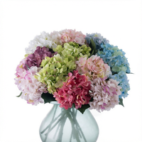 Bunga Hydrangea Sutra Buatan Tangan Realistis untuk Dekorasi Tahun Baru, Pesta, Pernikahan, dan Meja Rumah
