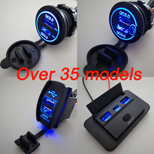 Xe buýt Phụ Kiện Xe buýt Xe Tải xe di động điện thoại di động sạc nhanh kép C và cổng USB ổ cắm - Product Image 5